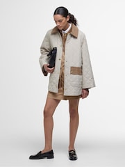 Barbour® Cream Corinne Quilt Jacket - Image 5 of 8