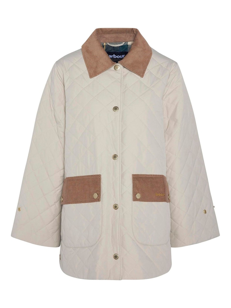 Barbour® Cream Corinne Quilt Jacket - Image 7 of 8