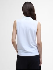Barbour® White Bowford Sleeveless Polo Top - Image 2 of 6