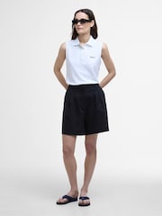 Barbour® White Bowford Sleeveless Polo Top - Image 3 of 6