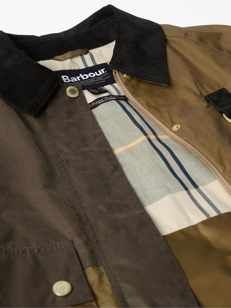 Barbour® Brown Alma Wax Jacket - Image 8 of 8