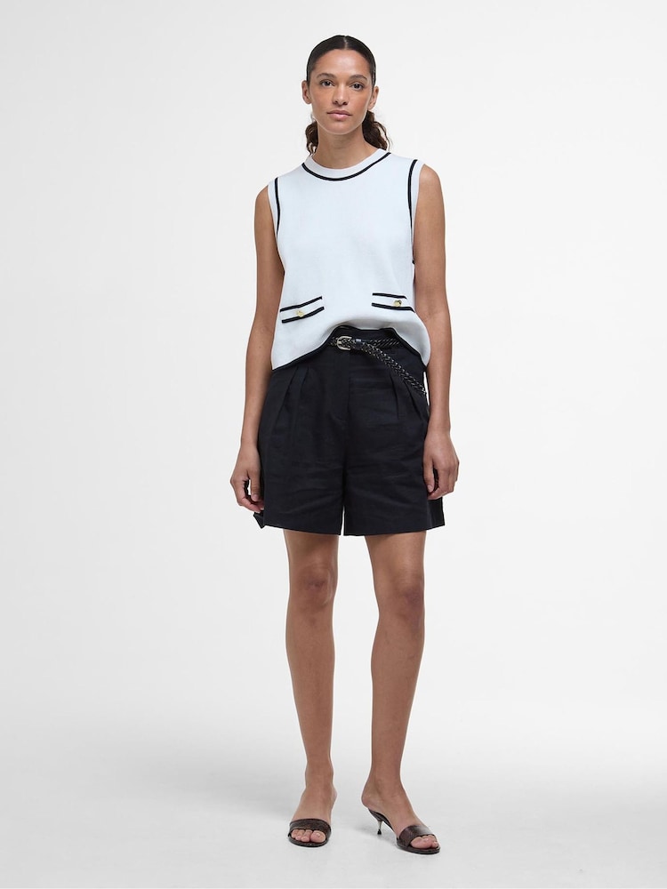 Barbour® White 100% Cotton Amy Sleeveless Knitted Vest - Image 2 of 8