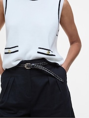 Barbour® White 100% Cotton Amy Sleeveless Knitted Vest - Image 5 of 8