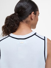Barbour® White 100% Cotton Amy Sleeveless Knitted Vest - Image 6 of 8