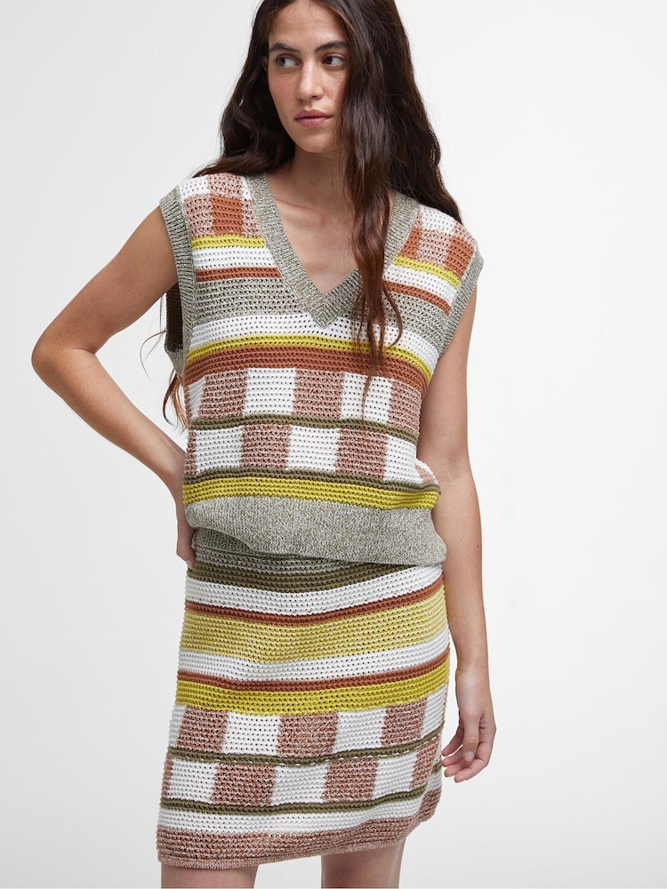 Barbour® Maddie gebreide rok van 100% katoen - Image 3 of 5
