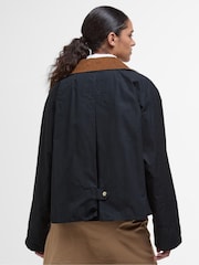 Barbour® Black 100% Cotton Catlin Showerproof Jacket - Image 2 of 6