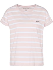 Barbour® Pink 100% Cotton Otterburn Stripe T-Shirt - Image 6 of 6