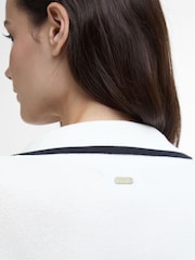 Barbour® White 100% Cotton Jasmine Knitted Cardigan - Image 4 of 7