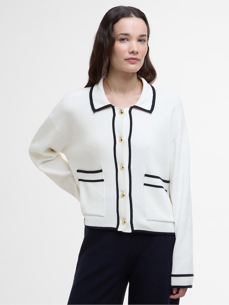 Barbour® 100% Katoen Jasmine Gebreid Vest - Image 5 of 7