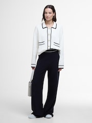 Barbour® White 100% Cotton Jasmine Knitted Cardigan - Image 6 of 7