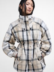 Barbour® Cream Suri Checked Showerproof Jacket - Image 1 of 6