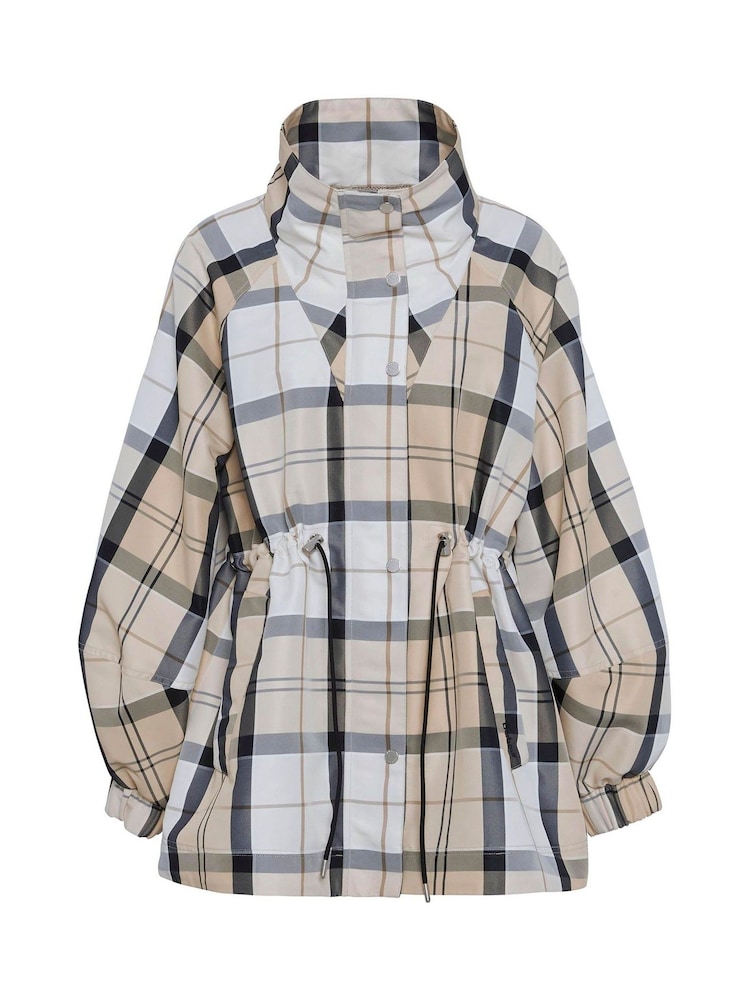 Barbour® Cream Suri Checked Showerproof Jacket - Image 6 of 6