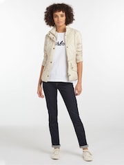 Barbour® Cream Flyweight Cavalry Quilt Jacket - Image 4 of 7