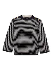Barbour® Blue Macy Knitted 100% Cotton Jumper - Image 7 of 7