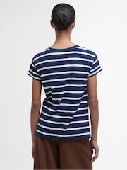 Barbour® Blue 100% Cotton Otterburn Stripe T-Shirt - Image 2 of 6