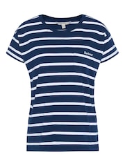 Barbour® Blue 100% Cotton Otterburn Stripe T-Shirt - Image 5 of 6