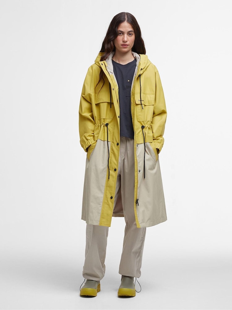 Barbour® Yellow Evie Showerproof Parka - Image 2 of 6