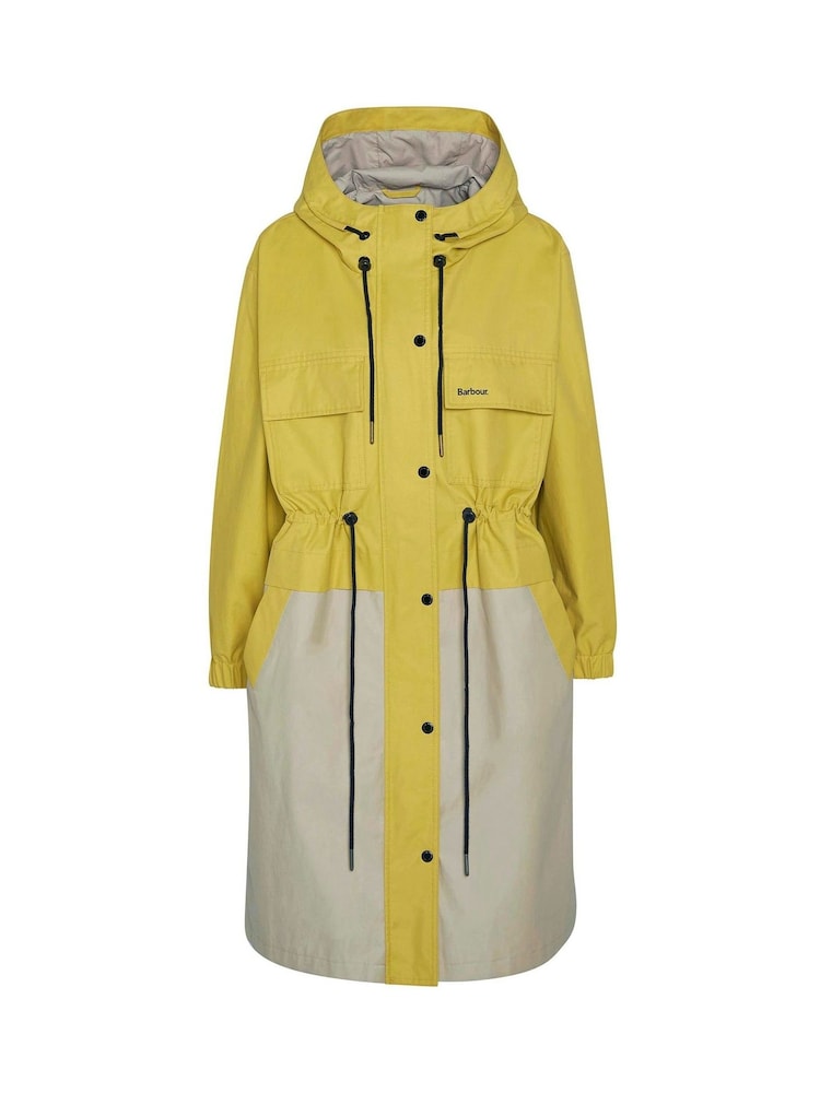 Barbour® Yellow Evie Showerproof Parka - Image 6 of 6
