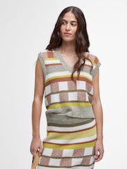 Barbour® Maddie mouwloos gebreid vest van 100% katoen - Image 1 of 5