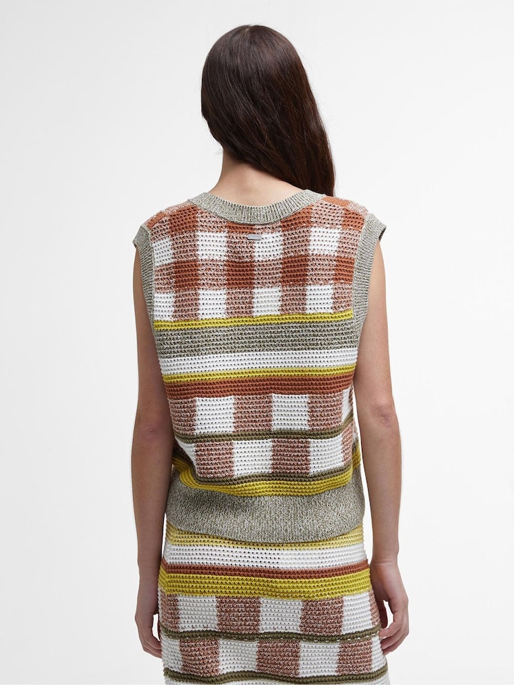 Barbour® Maddie mouwloos gebreid vest van 100% katoen - Image 2 of 5