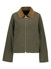 Barbour® Green 100% Cotton Catlin Showerproof Jacket - Image 7 of 8
