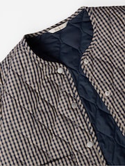 Barbour® Blue Gingham Check Monroe Quilt Jacket - Image 11 of 12