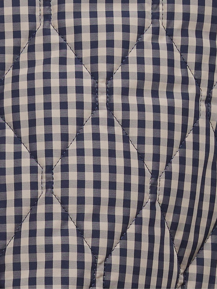 Barbour® Blue Gingham Check Monroe Quilt Jacket - Image 12 of 12