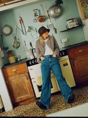 Barbour® Blue Gingham Check Monroe Quilt Jacket - Image 3 of 12