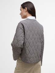 Barbour® Blue Gingham Check Monroe Quilt Jacket - Image 5 of 12