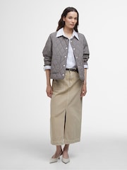 Barbour® Blue Gingham Check Monroe Quilt Jacket - Image 7 of 12