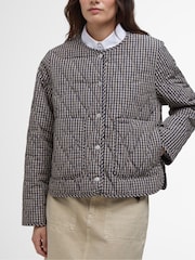 Barbour® Blue Gingham Check Monroe Quilt Jacket - Image 8 of 12