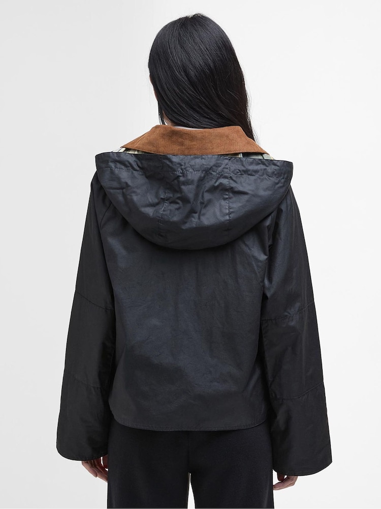 Barbour® Black Erma Wax Jacket - Image 2 of 5