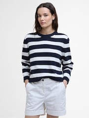Barbour® Blue Bronya Knitted Jumper - Image 1 of 5