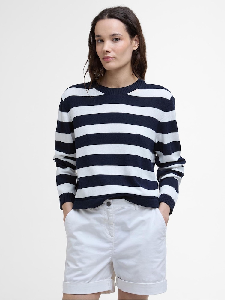 Barbour® Blue Bronya Knitted Jumper - Image 1 of 5