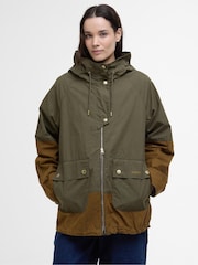 Barbour® Green Hayley Showerproof Jacket - Image 1 of 6