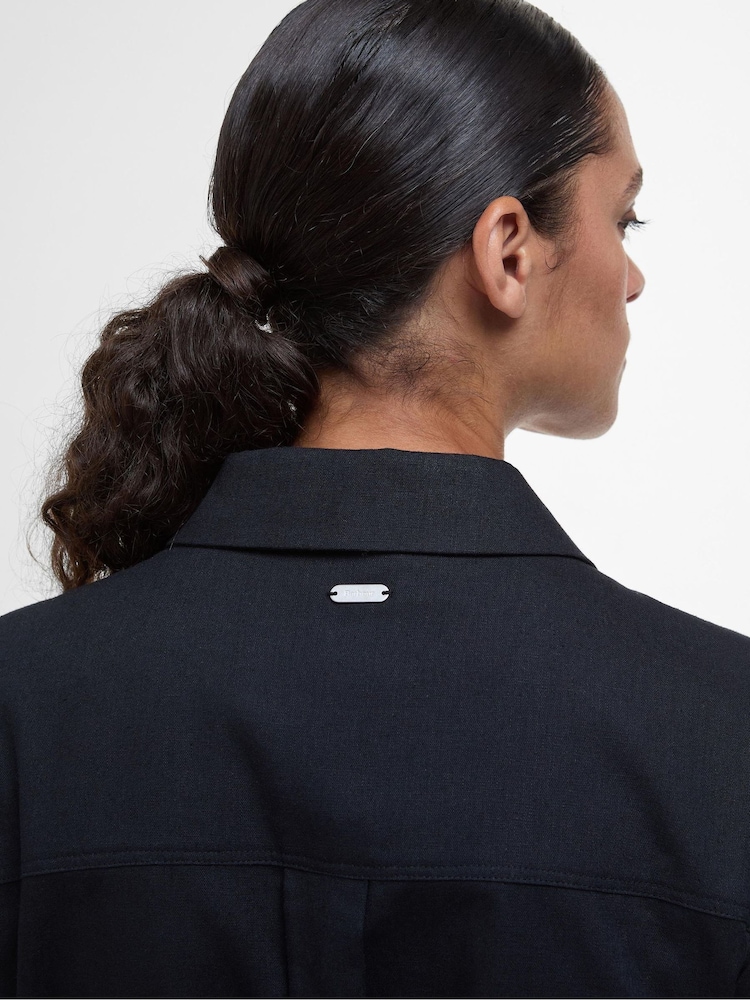 Barbour® Black Birdie Maxi Dress - Image 4 of 5