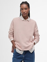 Barbour® Pink 100% Cotton Marine Jumper - Image 1 of 4