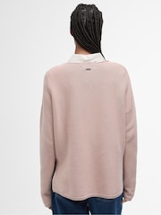 Barbour® Pink 100% Cotton Marine Jumper - Image 2 of 4