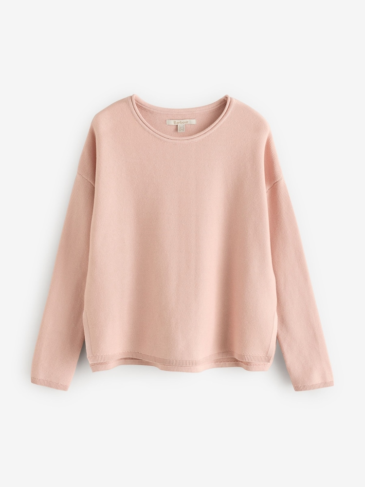Barbour® Pink 100% Cotton Marine Jumper - Image 4 of 4