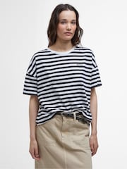 Barbour® Blue 100% Cotton Adria Stripe Top - Image 1 of 4