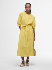 Barbour® Yellow Heidi Midi Dress - Image 1 of 5