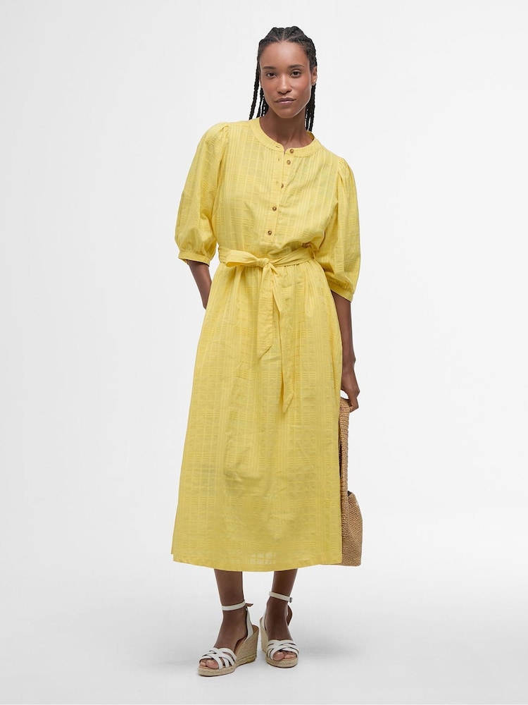 Barbour® Yellow Heidi Midi Dress - Image 1 of 5