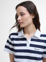 Barbour® Blue Ashbourne Stripe Polo Top - Image 4 of 8