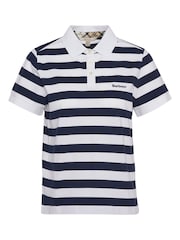 Barbour® Blue Ashbourne Stripe Polo Top - Image 7 of 8