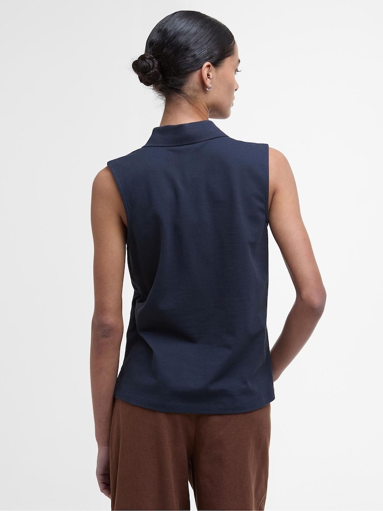 Blauw - Barbour® Bowford mouwloze polotop - Image 2 of 4