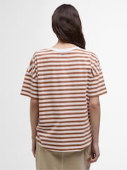 Barbour® Brown 100% Cotton Adria Stripe Top - Image 2 of 5