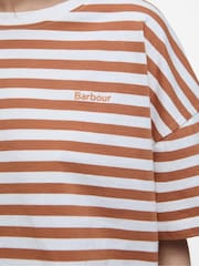 Barbour® Brown 100% Cotton Adria Stripe Top - Image 4 of 5
