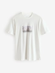 Armani Exchange Graphic Logo White 100% Cotton T-Shirt - Image 4 of 4