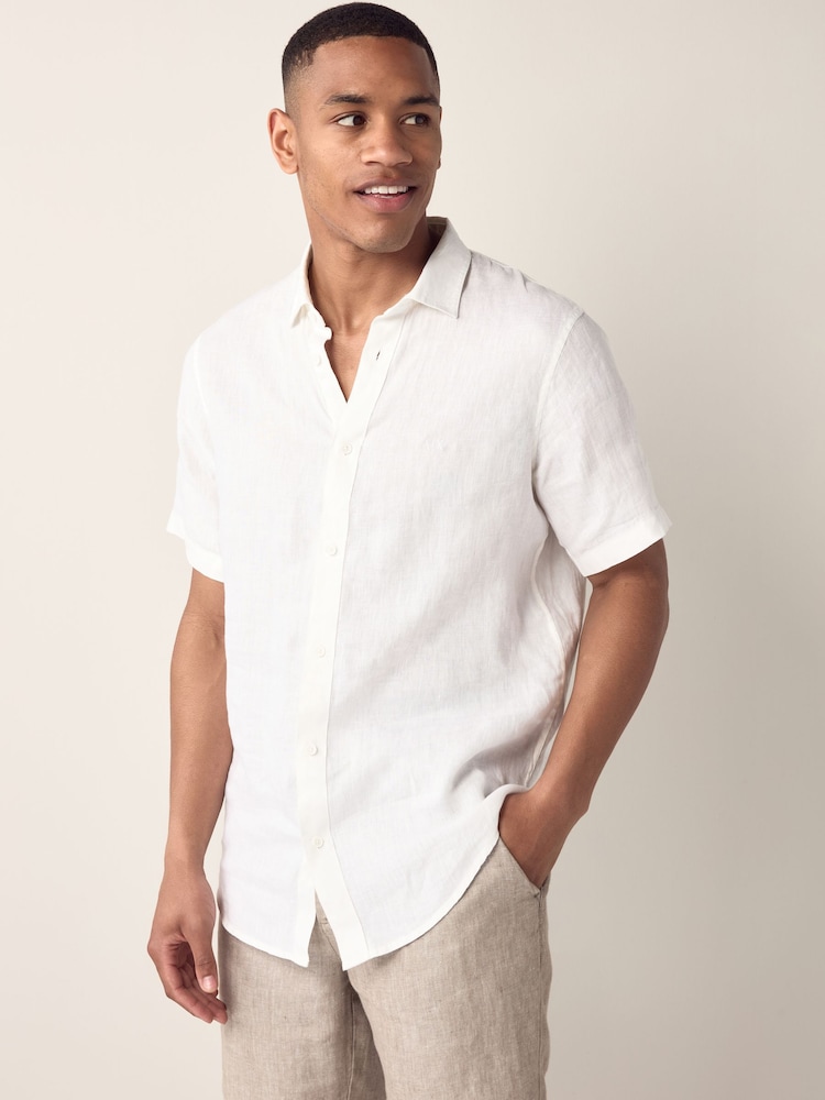 Классическая льняная белая рубашка Armani Exchange - Image 1 of 5