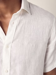 Классическая льняная белая рубашка Armani Exchange - Image 3 of 5